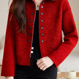 Casual Versatile Double-Breasted Double-Zipper Cardigan