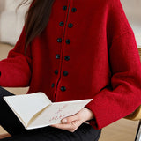 Casual Versatile Double-Breasted Double-Zipper Cardigan