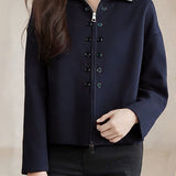 Casual Versatile Double-Breasted Double-Zipper Cardigan
