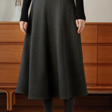 Casual Versatile Acetate Wool High-Waist Mermaid Midi Skirt