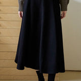 Casual Versatile Acetate Wool High-Waist Mermaid Midi Skirt