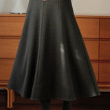 Casual Versatile Acetate Wool High-Waist Mermaid Midi Skirt