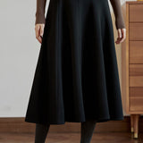 Casual Versatile Acetate Wool High-Waist Mermaid Midi Skirt