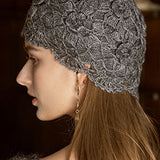 Casual Versatile Solid-Color Floral Lace Knitted Hat