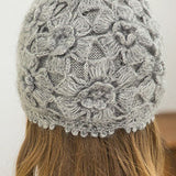 Casual Versatile Solid-Color Floral Lace Knitted Hat