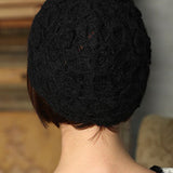 Casual Versatile Solid-Color Floral Lace Knitted Hat