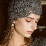 Casual Versatile Solid-Color Floral Lace Knitted Hat