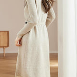 Casual Fake Two-Piece Lace Patchwork Knitted Dress