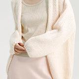Casual Versatile Lantern Sleeve Chunky-Knit Cardigan