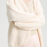 Casual Versatile Lantern Sleeve Chunky-Knit Cardigan