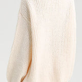 Casual Versatile Lantern Sleeve Chunky-Knit Cardigan