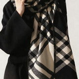 Casual Versatile Retro Plaid Shawl Scarf