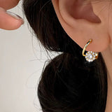 Elegant Rotatable Diamond Earrings