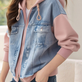 Casual Fake Two-Piece Loose Denim Jacket
