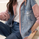 Casual Fake Two-Piece Loose Denim Jacket