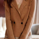 Casual Notched Lapel Knitted Cardigan