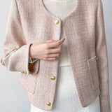 Minimalist Elegant Commuter Tweed Jacket
