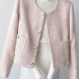 Minimalist Elegant Commuter Tweed Jacket