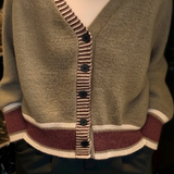 Casual Preppy Commuter Knitted Cardigan