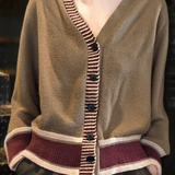 Casual Preppy Commuter Knitted Cardigan