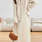 Casual Elegant V-Neck Loose Knitted Dress