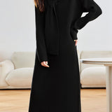 Casual Elegant V-Neck Loose Knitted Dress