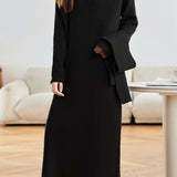 Casual Elegant V-Neck Loose Knitted Dress