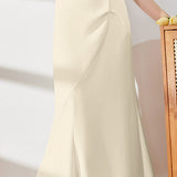 Commuter Elegant Asymmetric Mermaid Midi Skirt