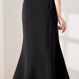 Commuter Elegant Asymmetric Mermaid Midi Skirt