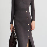 Fall-Winter Slim-Fit Knitted Dress