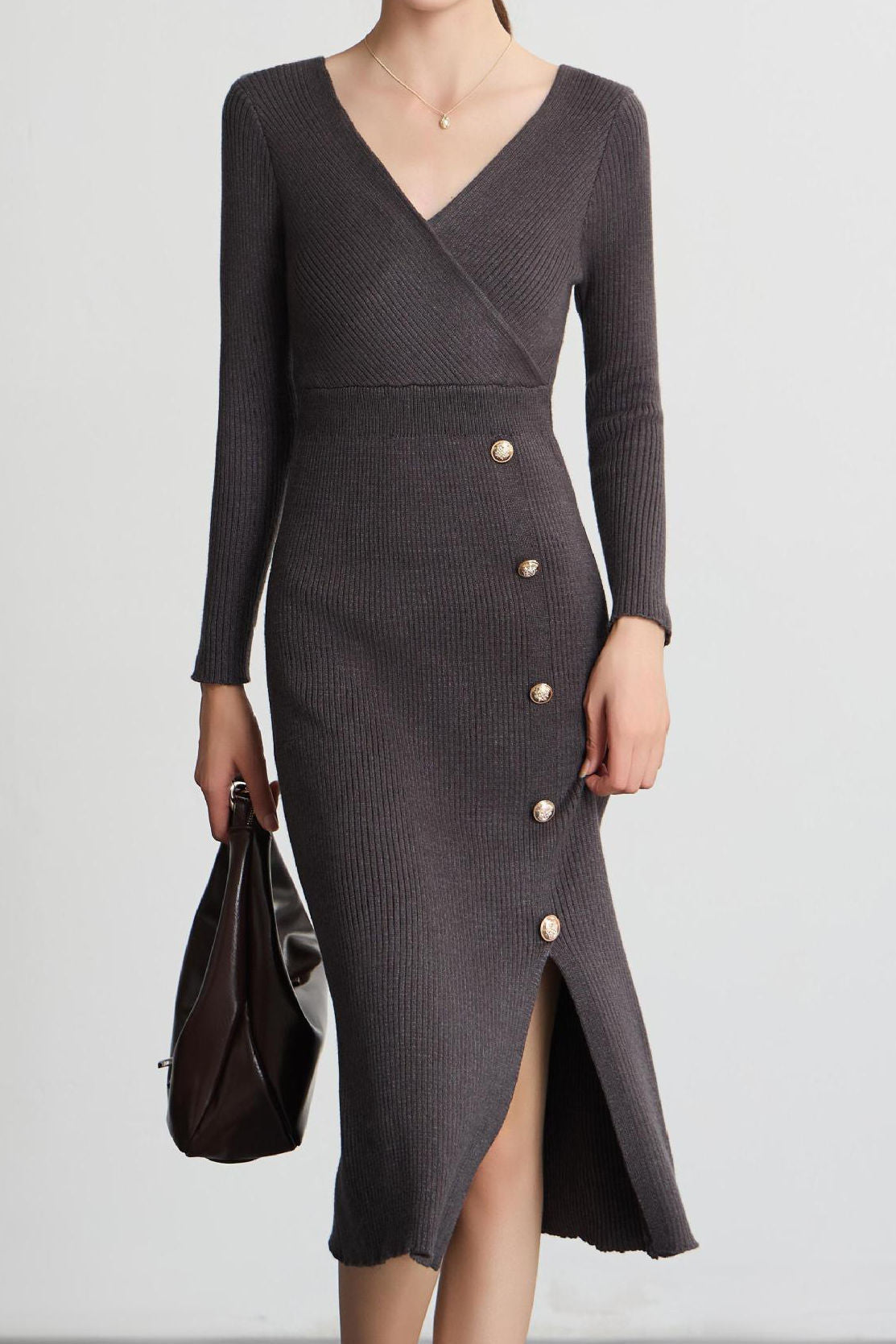 Fall-Winter Slim-Fit Knitted Dress