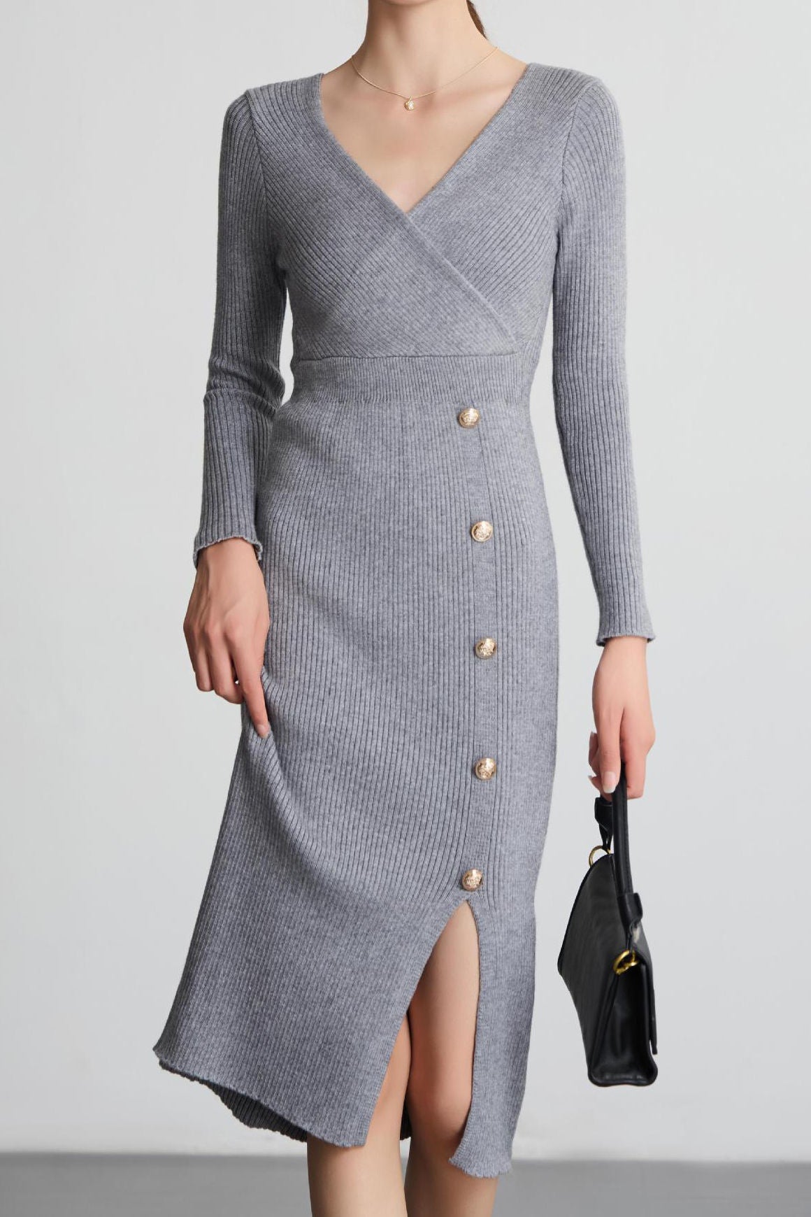Fall-Winter Slim-Fit Knitted Dress