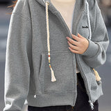 Casual Cropped Fleece-Lined Versatile Jacket