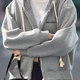 Casual Cropped Fleece-Lined Versatile Jacket