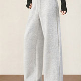 Casual Versatile Color-Block Wide-Leg Sweatpants