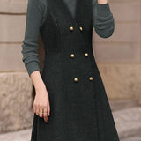 Elegant Retro Base Layer Top and Slip Dress Set