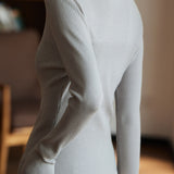 Casual Comfortable Off-the-Shoulder Fine Ribbed Knitted Top