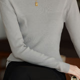 Casual Comfortable Off-the-Shoulder Fine Ribbed Knitted Top