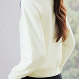 Casual Polo Collar Half-Zip Fake Two-Piece Knitted Top
