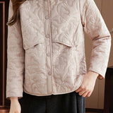 Casual Versatile Lapel Quilted Cotton Coat
