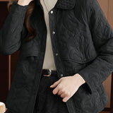 Casual Versatile Lapel Quilted Cotton Coat