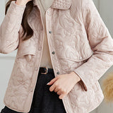 Casual Versatile Lapel Quilted Cotton Coat