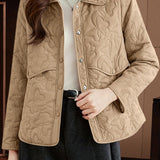 Casual Versatile Lapel Quilted Cotton Coat