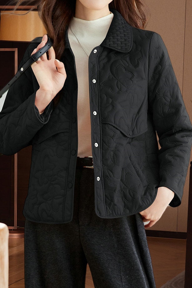 Casual Versatile Lapel Quilted Cotton Coat