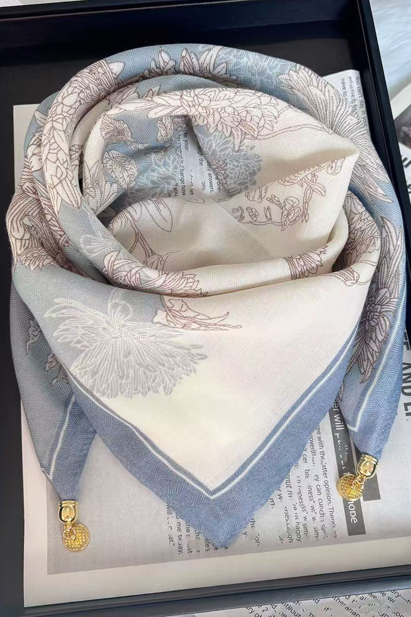 Casual Elegant Magnetic Buckle Twill Neck Protector Scarf