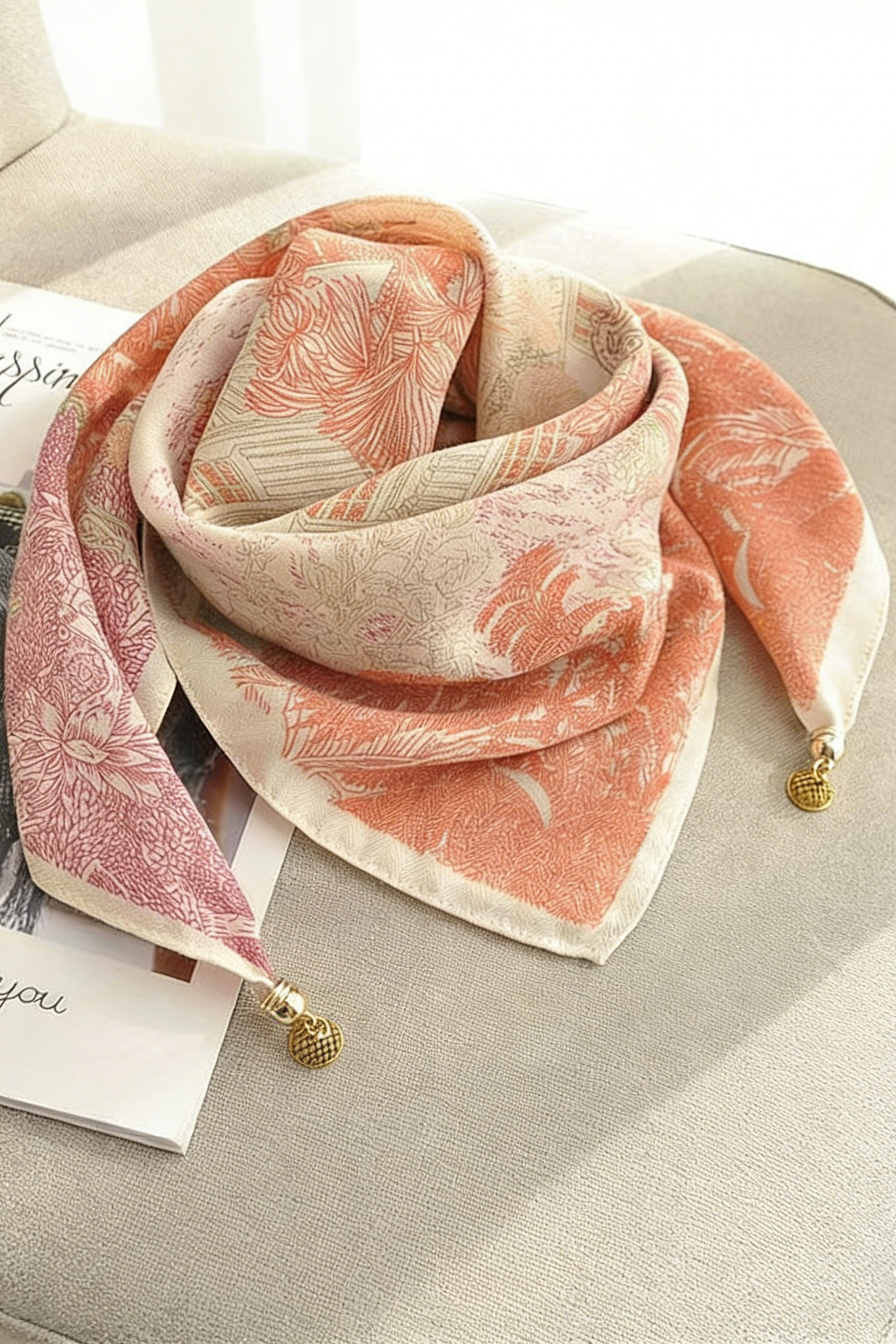 Casual Elegant Magnetic Buckle Twill Neck Protector Scarf