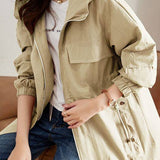 Casual Mid-Length Trench Coat
