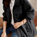 Casual Mid-Length Trench Coat