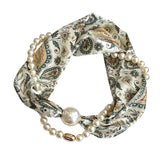 Elegant Pearl Magnetic Buckle Scarf