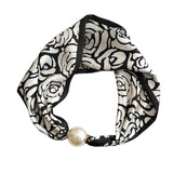 Elegant Pearl Magnetic Buckle Scarf